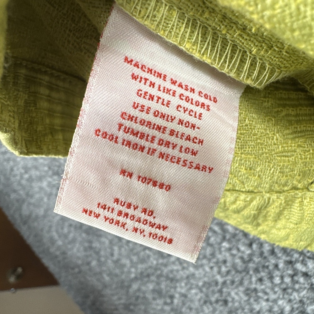 Ruby Rd. Chartreuse Textured Ruffle Front Jacket - Picture 15 of 15